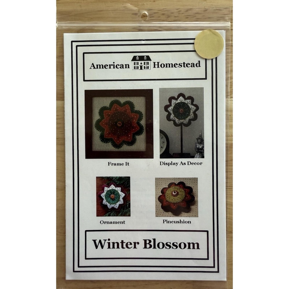 American Homestead Winter Blossom Craft Sewing‎ Pattern